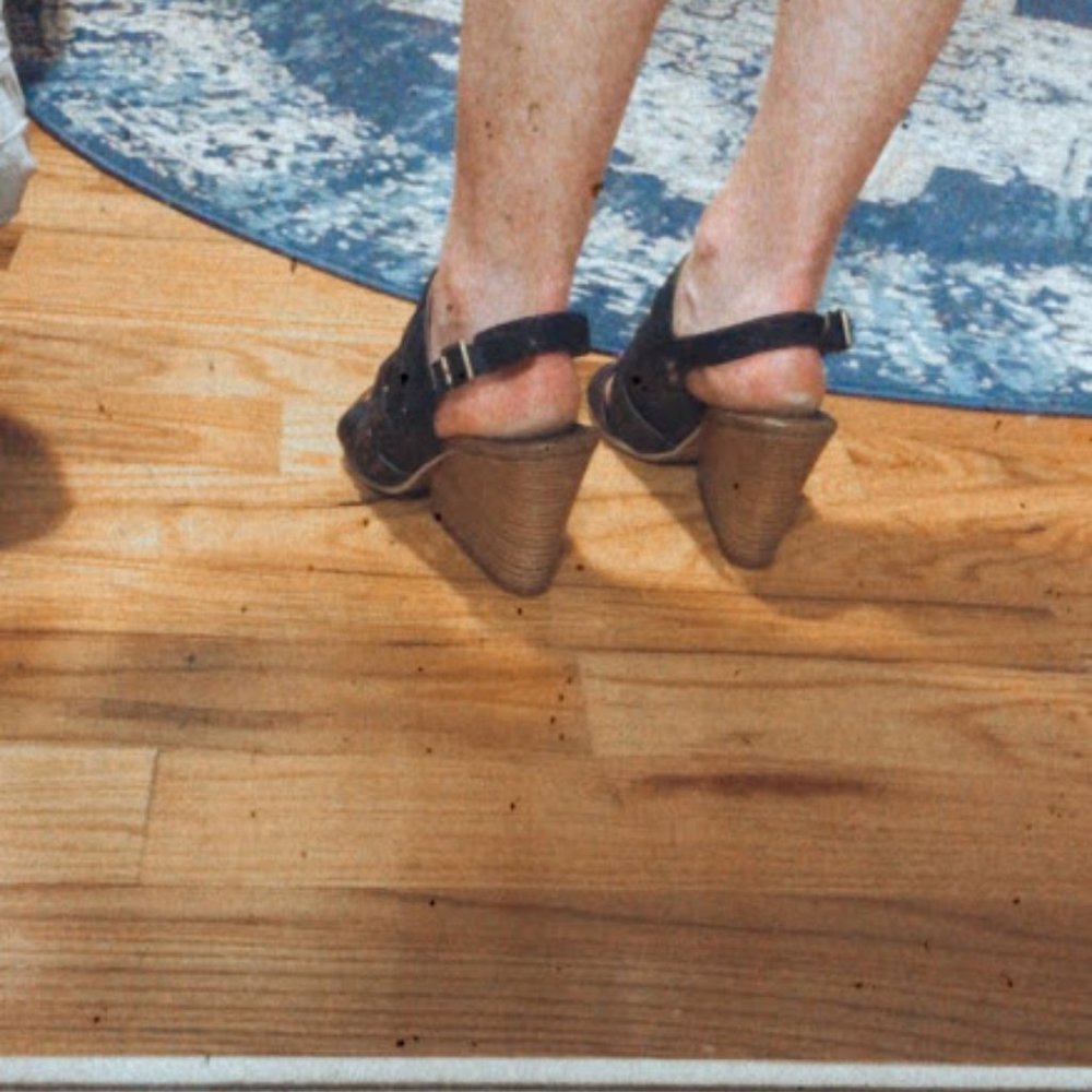 Miz Mooz Black Leather Kenmare Wedges - Picture 4 of 6